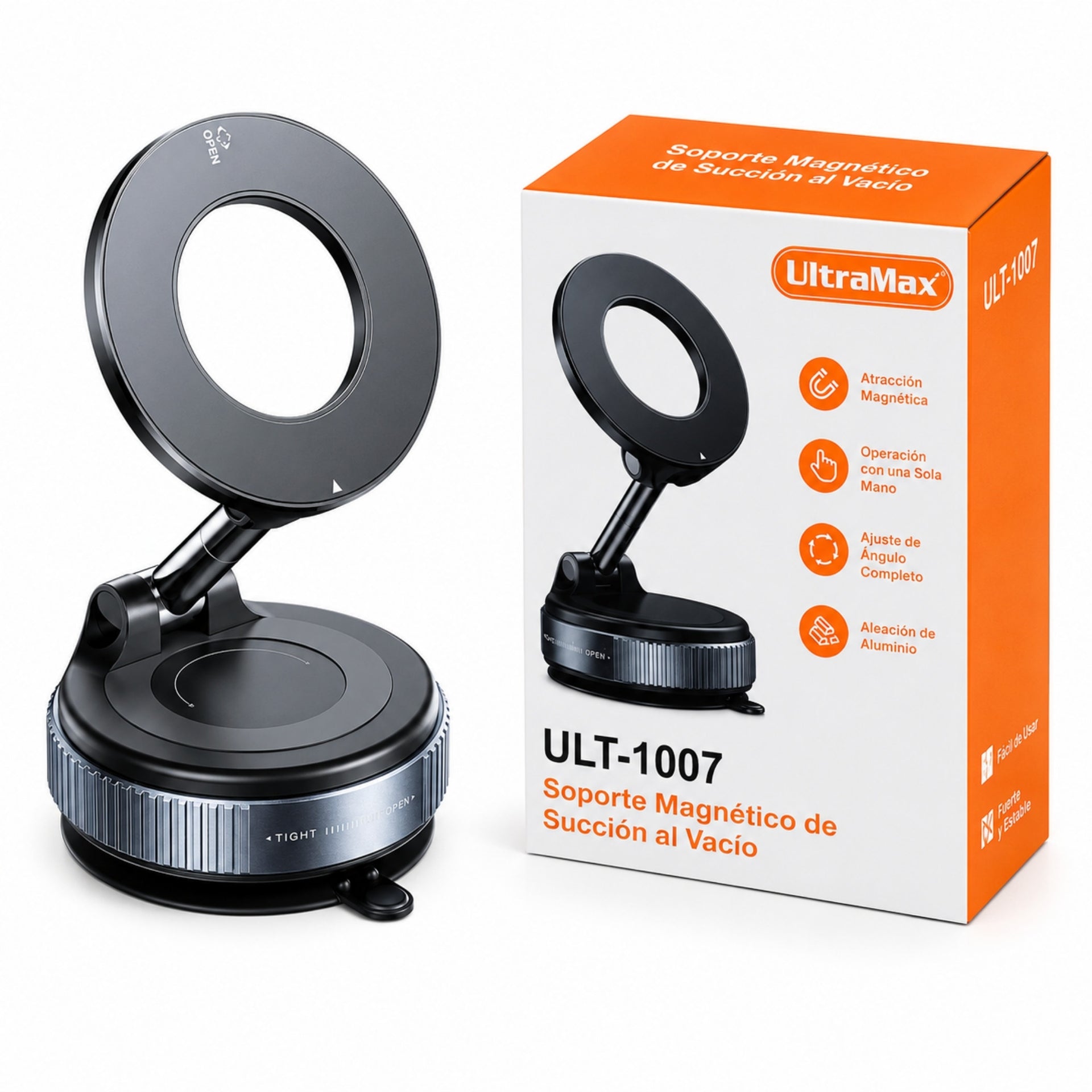 Soporte Magnético Ultra Max | Giratorio 360° con Anillo Incluido