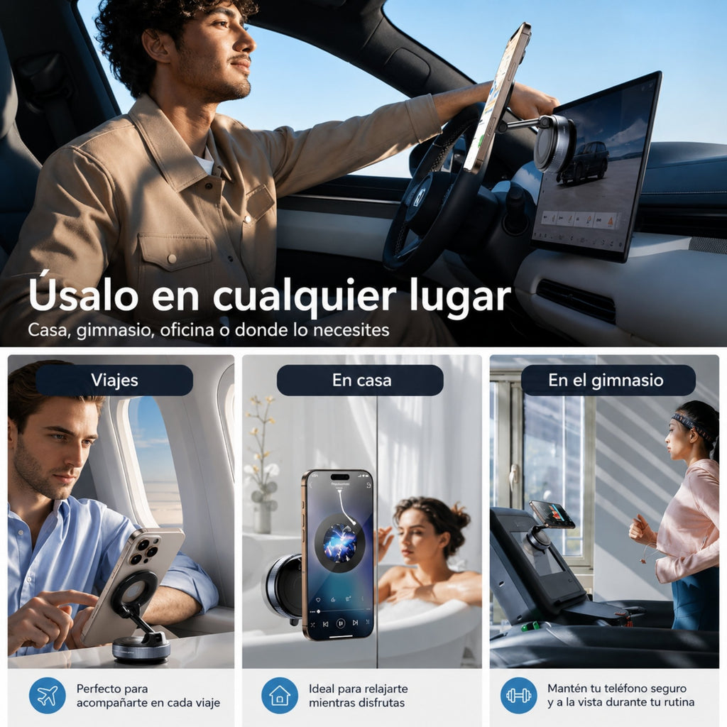 Soporte Magnético Ultra Max | Giratorio 360° con Anillo Incluido